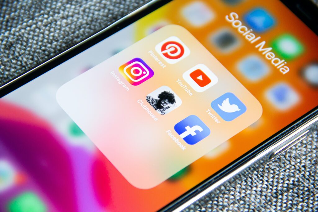 social media apps in folder on iphone